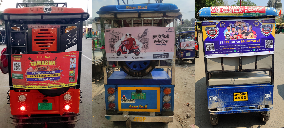 E Rikshaw Advertising in India E Rikshaw Advertising in India
